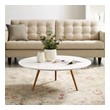 aluminium garden coffee table Modway Furniture Tables Walnut White
