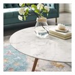 black side coffee table Modway Furniture Tables Walnut White