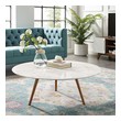 black side coffee table Modway Furniture Tables Walnut White