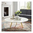 black and white square coffee table Modway Furniture Tables Gold White