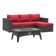single lawn chairs Modway Furniture Sofa Sectionals Espresso Red