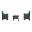 black and cream outdoor furniture Modway Furniture Bar and Dining Espresso Turquoise
