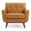 beige and black accent chair Modway Furniture Sofas and Armchairs Tan