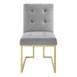 gray dining chairs Modway Furniture Dining Chairs Gold Light Gray