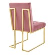 mid century modern dining room furniture Modway Furniture Dining Chairs Gold Dusty Rose
