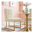 modern farmhouse kitchen chairs Modway Furniture Dining Chairs Gold Ivory
