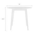 6 piece table set Modway Furniture Bar and Dining Tables White