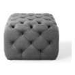 red tufted ottoman Modway Furniture Sofas and Armchairs Gray