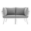couch with pull out chaise Modway Furniture Sofa Sectionals White Gray