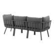 living spaces small sectional Modway Furniture Sofa Sectionals Gray Charcoal