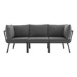 living spaces small sectional Modway Furniture Sofa Sectionals Gray Charcoal