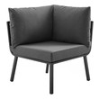 aluminium outdoor corner sofa Modway Furniture Sofa Sectionals Gray Charcoal