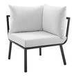 wicker patio cover Modway Furniture Sofa Sectionals Gray White