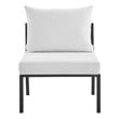 outdoor sectional loveseat Modway Furniture Sofa Sectionals Gray White