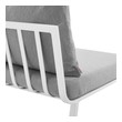 patio sectional chaise Modway Furniture Sofa Sectionals White Gray
