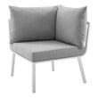 l shaped outdoor sectional sofa Modway Furniture Sofa Sectionals White Gray