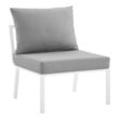 four piece conversation set Modway Furniture Sofa Sectionals White Gray
