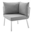 all metal patio furniture Modway Furniture Sofa Sectionals White Gray
