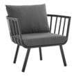 outdoor sofa and chaise Modway Furniture Sofa Sectionals Gray Charcoal