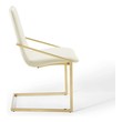 mid century modern chair set Modway Furniture Dining Chairs Gold Ivory