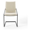 velvet dining chairs with arms Modway Furniture Dining Chairs Black Beige
