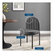 dining room set Modway Furniture Dining Chairs Black Charcoal
