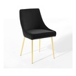 velour dining chairs Modway Furniture Dining Chairs Gold Black