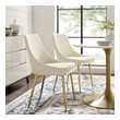 wooden dining table with bench and chairs Modway Furniture Dining Chairs Gold Ivory