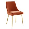 white upholstered dining chairs Modway Furniture Dining Chairs Gold Orange