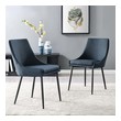 grey chairs with black legs Modway Furniture Dining Chairs Black Azure