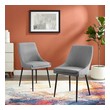 blue suede dining chairs Modway Furniture Dining Chairs Black Light Gray