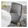 dark dining set Modway Furniture Dining Chairs Gold Gray