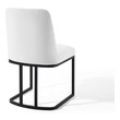 dinette sets with bench seating Modway Furniture Dining Chairs Black White