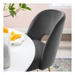 fabric dining chairs with arms Modway Furniture Dining Chairs Charcoal