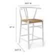 breakfast bar and stools set Modway Furniture Bar and Counter Stools White
