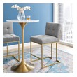 high back bar stool covers Modway Furniture Bar and Counter Stools Gold Light Gray