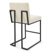 wood counter height chairs Modway Furniture Bar and Counter Stools Black Beige