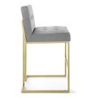 stool stainless steel Modway Furniture Bar and Counter Stools Gold Light Gray