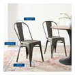 dining room table set Modway Furniture Dining Chairs Gunmetal