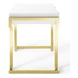 small computer desk and chair set Modway Furniture Computer Desks Gold White