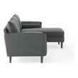 couch furniture Modway Furniture Sofas and Armchairs Gray