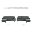 couch furniture Modway Furniture Sofas and Armchairs Gray