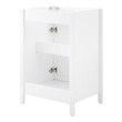 rustic vanity unit with sink Modway Furniture Vanities White