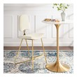 velvet adjustable bar stool Modway Furniture Bar and Counter Stools Ivory
