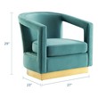 two tone wingback chair Modway Furniture Sofas and Armchairs Mint