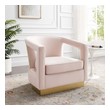 gold velvet accent chair Modway Furniture Sofas and Armchairs Pink