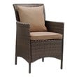 4 piece outdoor sectional Modway Furniture Sofa Sectionals Brown Mocha