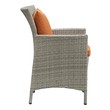 discount patio furniture sets Modway Furniture Sofa Sectionals Light Gray Orange