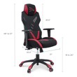 beige fabric office chair Modway Furniture Office Chairs Black Red