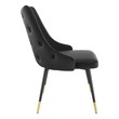 upholstered dining chairs with black legs Modway Furniture Dining Chairs Black